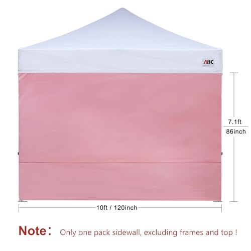 Image of ABCCANOPY Instant Canopy SunWall 10x10 FT No Frame or Top, Pink