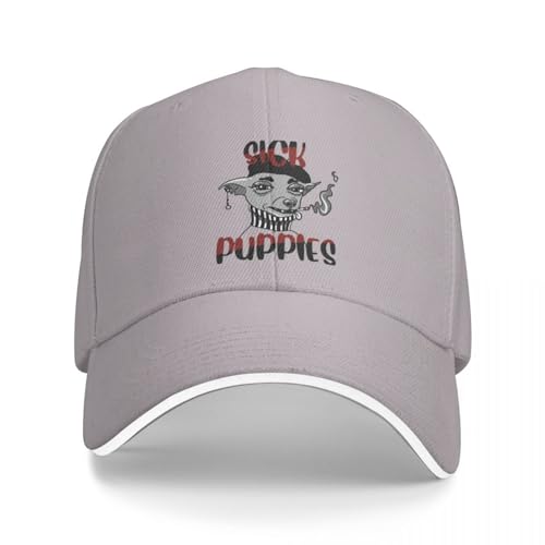 Photo de AIETPOIJ Casquette de Baseball Lily Sick Puppies Casquette de Baseball Chapeau Rigide Chapeaux de Sortie de Plage vêtements de Golf pour Femmes et Hommes