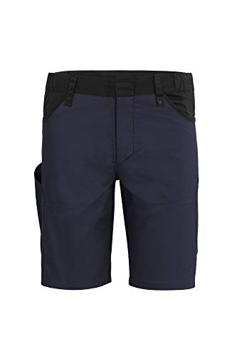 Qualitex X-Serie Unisex Shorts in Marine/schwarz Größe 62, Kurze Arbeitshose für Herren und Damen, Arbeits-Bermuda mit vielen Werkzeugtaschen