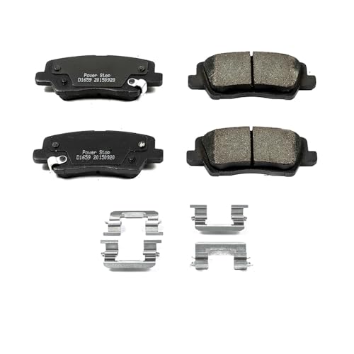 Image of PowerStop Rear Brake Pads for Cadillac ATS 2013-19 | Cadillac CTS 2014-19 - Z17 Ceramic Brake Pads with Installation Hardware, 17-1659