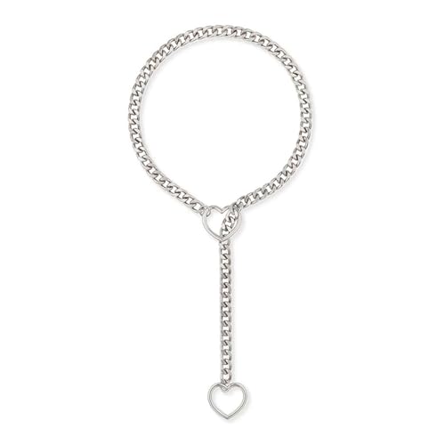 LoveVoosgargantilla Plata mujer gothic punk collares mujer collar corazón gótico Gargantilla Rock Gótico Collar Gargantilla Cadena Cuero PU Mujer Hombre Punk Plata