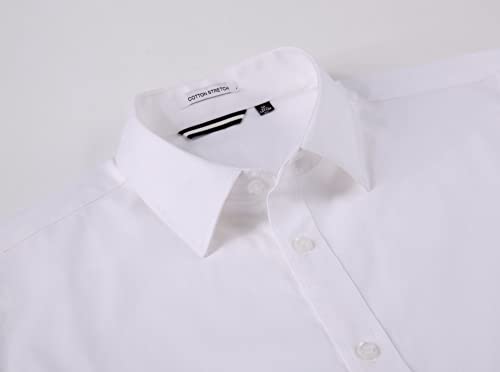 Alex Vando Mens Dress Shirts Regular Fit Long Sleeve Stretch Business Dress Shirts for Men