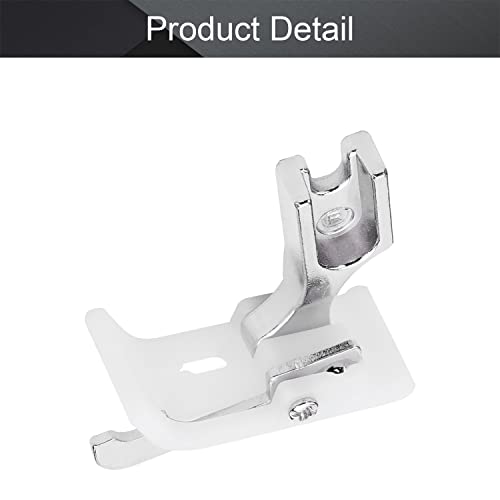 Image of Othmro #TSP-18 Presser Feet 1 /4in Industrial Sewing Machine Presser Feet Compensating Raising Foot Hinged Sewing Presser Foot with Right Guide for Single Needle Industrial Sewing Machines White Silver