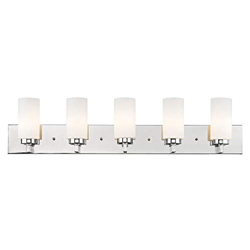 Exclusive Discount 90% Price Livex Lighting 16375-05 West Lake 5-Light Bath Light, Chrome