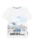 Das Kurzarmshirt mit großflächigem Print zeigt polizeifahrzeuge am Flughafen. Neben unterschiedlichen polizeiautos sorgt auch ein Hubschrauber für die Sicherheit am Flughafen.