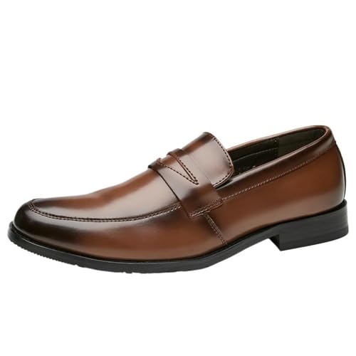 Men's Classic Leather Wedding Formal Strap Buckle Modern Derby Pointed Toe Non-Slip Softsole Oxford Shoes