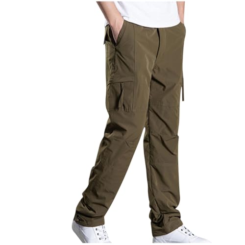 Mens Cargo Pants Slim Fit Baggy Casual Joggers Cotton Strench Work Pants Outdoor Travel Hiking Pants with Pockets