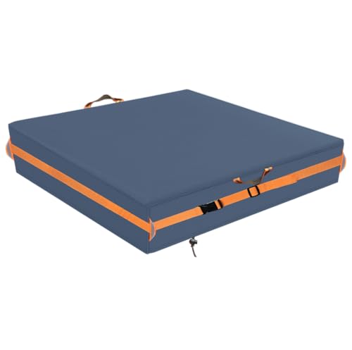 Image of Outdoor Sandboxes Cover,600D Waterproof Oxford Fabric with Two Reflective Carrying Handles and a Loop of 8.1 Metre Webbing Carabiners,Elasticated Drawstring at The Bottom.77 L x 77 inch W x 8 inch H,Grey.