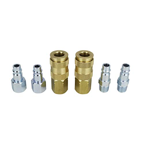 Milton S-217 1/4 NPT V Style Coupler and Plug Kit - 6 Piece