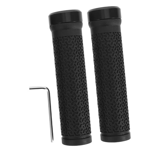 Operitacx 2個自転車グリップ ロック機構付き耐摩耗ラバー製 ハンドルバーグリップ 防滑設計 マウンテン ロードバイク対応 な握りで疲労軽減