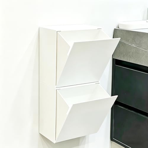 bingkeer2�Z�b�g �Ǌ|�����[�{�b�N�X ����������[ �E�H�[���{�b�N�X 4L-5L�Ή� �R���p�N�g ���@�\ 20.3×24×12.5cm ���ʃe�[�v�� ���J���Ȃ� �ȒP�ݒu ����OK �L�b�`�� �g�C�� ���ʏ� �I�t�B�X���� (�z���C�g)