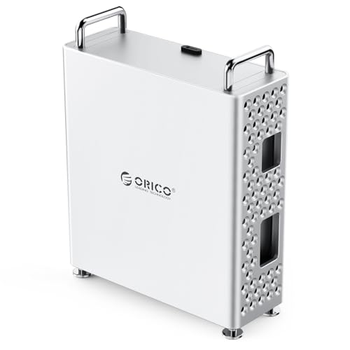 ORICO Suporte de alumínio MiniPro para Mac mini M4/M4 Pro, capa com suporte vertical, acessórios duráveis para mini PC para Mac mini M4 (MS10)