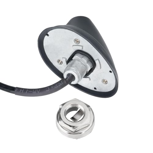 Antena de coche universal para radio FM Am con base y cable DIN de 5m 5