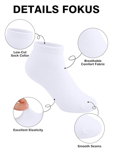 Image of Cooraby 25 Pairs Kids' Low Cut Socks Half Cushion Sport Ankle Athletic Socks