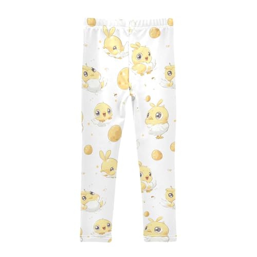 Girls' Leggings Yellow Cute Chick Kids Yoga Tights Pants 1 Pack 208605412