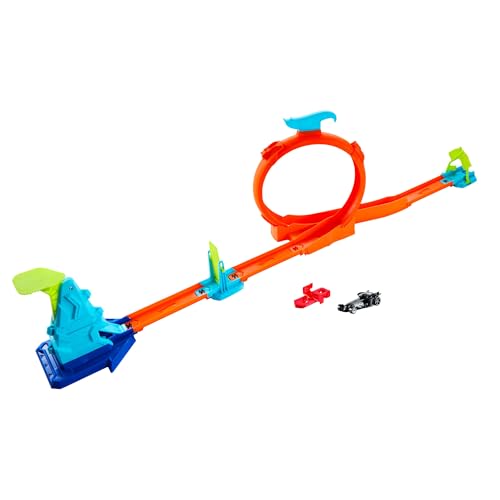 Image of Hot Wheels Toy Car Track Set, Build a Stunting Circuit with a Loop or Jump, Includes Die-Cast Vehicle & Speed Snap Track System (Styles May Vary)
