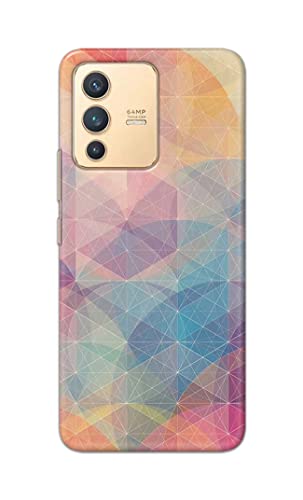 Image of Printed Hard Back Cover Case for Vivo V23 5G Back Cover (Crumpled Paper Design) -1803