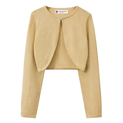 BlackButterfly Kids Long Sleeve Sparkle Cardigan Childrens Girls Shrug