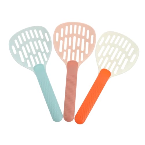 TOYANDONA 3 Piezas Pala para Gatos primicia de cría de Mascotas para Gatos higiene gubia Interior Cucharada de plástico para la Arena para Gatos Pala de Arena para Gatos AbS