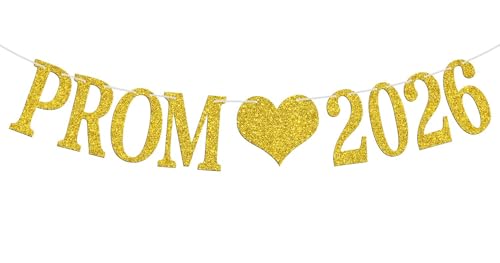 Prom 2026 Banner, 2026 Prom Night Bunting Decorations,...