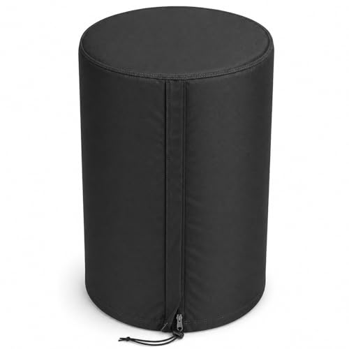 Cobertura para ablandador de agua redonda impermeable negra miniatura 1
