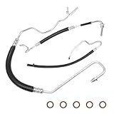 Power Steering Hose Set Pressure Line for Silverado 2500HD 3500 6.6L 2001-2006 & Sierra 2500HD 3500 6.6L V8 Turbo 2001-2006 Diesel 365453 358980 3401941 Diesel Hydroboost Pressure lines 3PCS