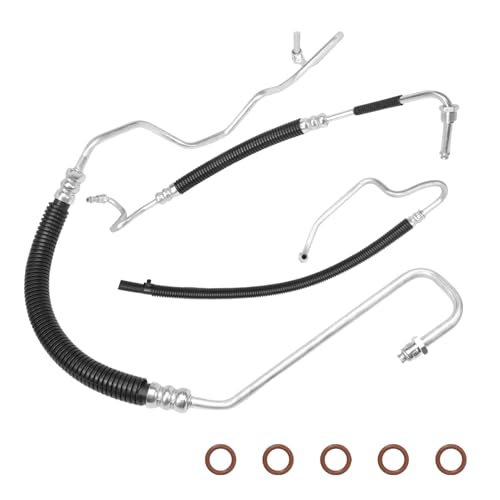 Power Steering Hose Set Pressure Line for Silverado 2500HD 3500 6.6L 2001-2006 & Sierra 2500HD 3500 6.6L V8 Turbo 2001-2006 Diesel 365453 358980 3401941 Diesel Hydroboost Pressure lines 3PCS