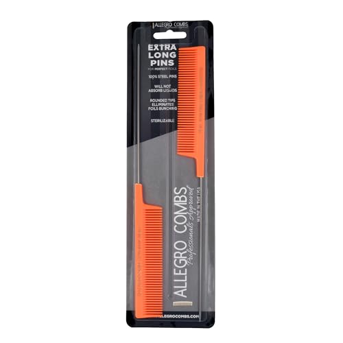 Set de 2 peines pintail de acero inoxidable Allegro Combs LX miniatura 1