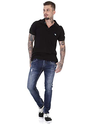 Jeans Skinny, Sawary Jeans, Masculino, Indigo Escuro, 40