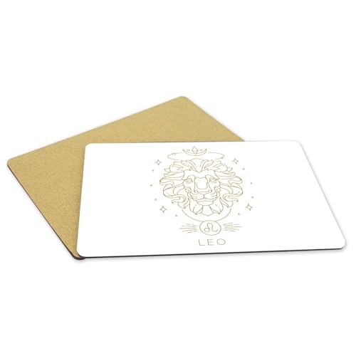 Sets de table dessous en liège lot de 4 napperons blancs zodiaque lion grand format