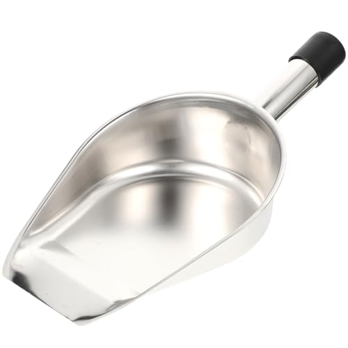 IWOWHERO Pala de Acero Inoxidable para Hielo y Granos Pequeña Multifuncional para Cocina Resistente y Compacta Adecuado para Servir Frutos Secos Harina y Cubitos de Hielo el Hogar