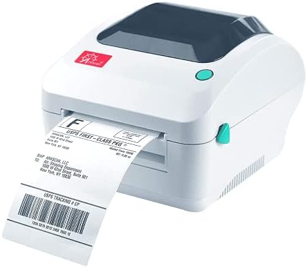 Arkscan 2054A Shipping Label Printer for Windows Mac Chromebook Android, Supports Amazon Ebay Paypal Etsy Shopify ShipStation Stamps.com UPS USPS FedEx DHL, Roll & Fanfold 4x6 Direct Thermal Label