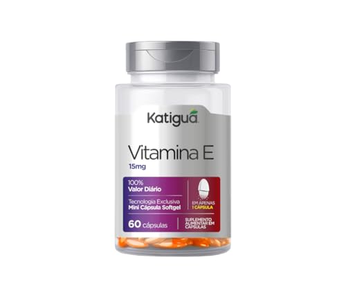 Katiguá, Vitamina E, Sem sabor, 60 Mini Cápsulas Softgel • 60 doses, Prata