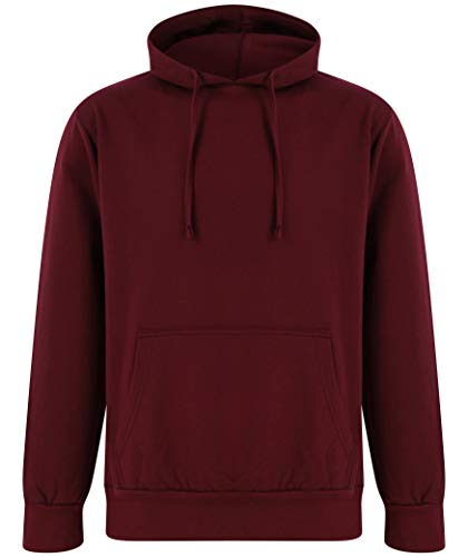 Kratos Attire Sweat à Capuche Unisexe uni avec Poche Kangroo, Coupe décontractée et Coupe ajustée, Bordeaux, L Cover