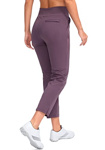Image of YYV Women's Golf Pants High Waist Stretch Ankle Pants with Pockets