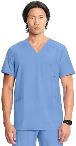 Cherokee Infinity Men's V-Neck Scrub Top with 3 Pockets and 360° ...