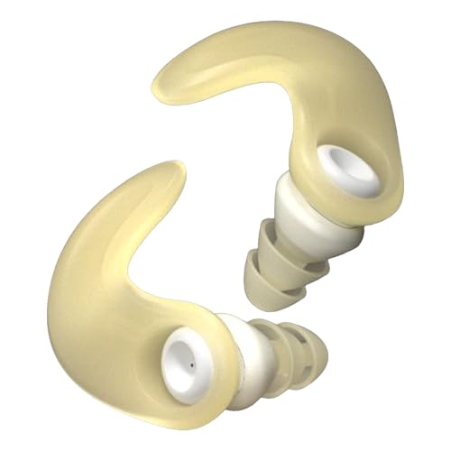 Tapones para los oídos para dormir, ultra cómodos, con cancelación de ruido, de silicona, impermeables, aislantes de ruido, diseño ovalado, se adapta mejor, protección auditiva, tapones para los oídos