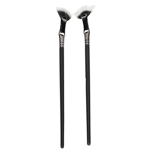 TEUOPIOE 2pcs Mascara Fan Bent Brush Prevent Clumping Naturals lifting effect Enhance Lower Lashes Fan Mascara Application Brushes Easy to use