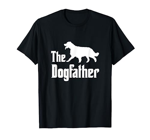 The Dogfather - dog gift, funny Irish Red and White Setter T-Shirt, Black