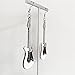 JIUIQL Fashion Cute Metal Black White Music Bass Electric Guitar Dangle Drop Earrings for Women Music Lovers teacher singer Hypoallergenic Personalized Jewelry Gifts (White)