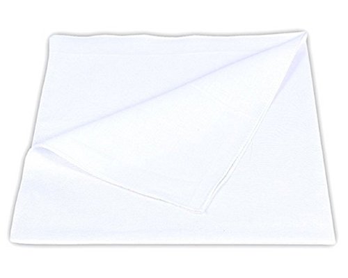 PURECITYu00a9 Bandana Original Paisley Coton Foulard Qualité Supérieure Unité - Lot de 6 - Lot de 12-52cm x 52 cm - Tendance Accessoire de Mode Nouvelle Collection (23# Blanc uni)