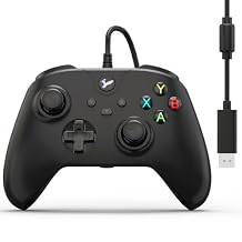 Wired Controller for Xbox One, Wired Xbox one USB Gamepad Controller Compatible with Xbox One/S/X/PC Windows 10/11 with 3.5mm Headset Audio JackBlack