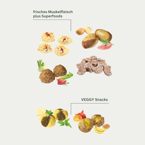 Green PAWLY® XXL Hunde Adventskalender 2024 | Premium Hundeleckerlies | 420 Gramm Inhalt | 100% Lebensmittelqualität | Ohne Chemie | Muskelfleisch und Veggy