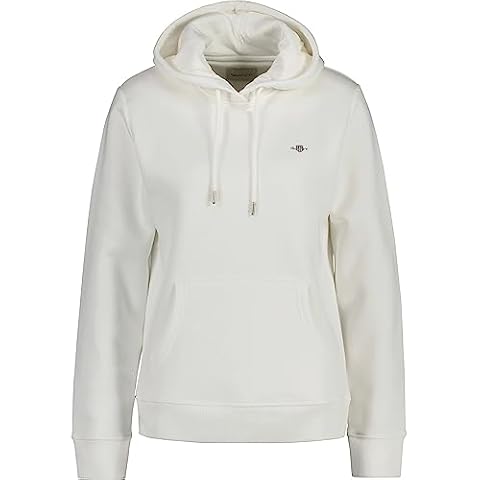 GANT Women's Casual Eggshell Hoodie with Drawstring Cover