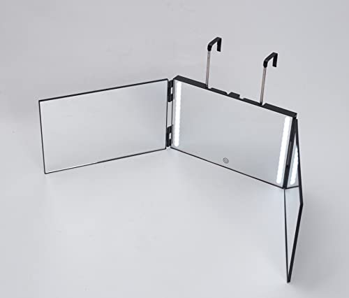 Espejo colgante 360 con luces LED y soporte mural miniatura 5