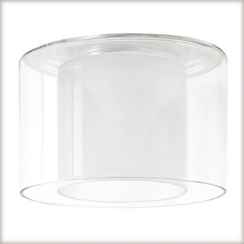 Paulmann 70174 DecoSystems Deco Shade for Spots or Twice Pendants Clear Opaque Glass, 50 W