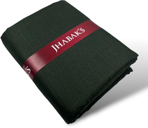 Image of JHABAK'S Men's 100% Pure Cotton Unstitched 1.7 Meters Shirt Piece - 3.25 Meters Suit Fabric Set with Cufflinks (Multicolour, All Weather Fabric, Attractive Box)