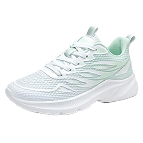 Zapatillas de entrenamiento para mujer, antideslizantes, transpirables, ligeras, cómodas, para correr, voleibol, a prueba de golpes, cómodas, para caminar, zapatillas de mujer, verde, 38 EU