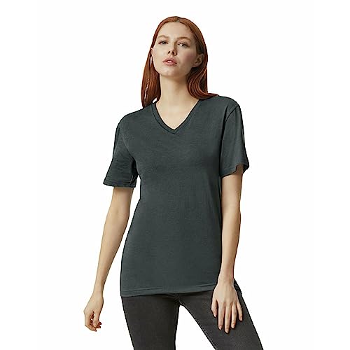 Lot de 2 t-shirts col V gris anthracite American Apparel - 2