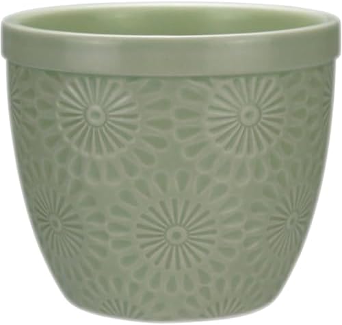 VASO PLANTA CACHEPÔ HOME&CO CERÂMICA 9X10X10CM VERDE DECORATIVO